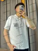 Xinxinbuy Men Designer Tee T-shirt 2024 Italie Knit Shirt Bridboard Grille Polo à manches courtes Coton Femmes Gris Blanc Blanc S-2xl