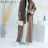 Ethnische Kleidung lässig Dubai Modest Open Kimono mit Kopftuch Muslim Ramadan Eid Saudi Women Abayas Clouds Langarm arabische Kaftan -Outfits
