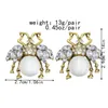 Boucles d'oreilles étalon abeille créative pour femmes bohème blanc noir acrylique pierre cristal insectes oreurs oorbellen bijoux de bijoux