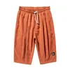 Herren -Shorts Sport Solid Color Jogging Bods Sommer Traininghose mit Taschen Elastischer Bund atmungsaktive Ropa Hombre