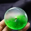 Pendant Necklaces Natural Green Jade Donut Necklace Men Women Genuine Myanmar Jadeite High Grade A Jades Doughnut Lucky Charms Amulets