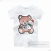 Baby Snowman Bear Printed Rompers Onesie Designer Niemowlęta Bawełniane Body Bodysuits Jumps Summer Toddler Kids Miękka wspinaczka Z7561