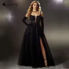 Party Dresses Aiovox Princess Spaghetti Strap Evening Luxury Lace Sequin Vestidos de Gala Elegant A-Line golvlängd prom