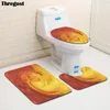 Badmatten Thregost 3 Stcs Matte Set Memory Foam Badezimmer Waschbar und absorbierende weiche Dusche Alttoilette Teppich