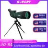 Monopods SVBONY SV28 Telescope 2575x70 Spotting Scope Monoculars kraftfulla kikare BAK4 FMC vattentät med stativ campingutrustning