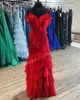 Ruffles Dress Strase Satyn Szyfonowy konkurs zima wiosna formalna impreza wieczorna impreza pasa startowy czarna gala Oscar hoco suknia ślubna gość druhna baby shower