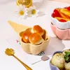 Skålar kreativ dessert skål korean söt girly hjärta keramikhandtag hushållsglass kopp frukt