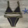 Women Beach Kee 2023 handgefertigtes Bikini Strick -Spleißbadebekleidung Set