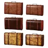 Bakken vintage koffer doos organisator kast stevige foto rekwisieten antieke decoratieve doos houten kofferbak koffer opbergdoos voor slaapkamer huis