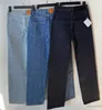 Designer Jeans Damen Jeans Ankunft hoher Taille ausgehöhltes Patch Sticked Dekoration Casual Blue Straight Denim Hosen