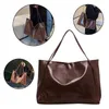 Shoulder Bags Women Fashion Shopping Bag Solid Color Vintage Large Capacity Chic Hobo Soft Casual Handbag Commuting