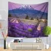 Tapissries Home Decorative Wall Hanging Carpet Tapestry Rectangle Bedstrast Nature Building Scenic Tree Mönster GT1202