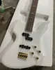 4 corde che la chitarra di basso elettrico bianco con tastiera di palissandro hardware dorato può essere personalizzata