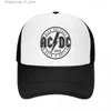 Ball Caps AC DC Rock Roll Truck Driver Hat Mens Fashion Truck Driver Hat Sun Hat Adjustable Polyester Mesh Baseball Hat Summer Q240408