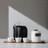 Theeware sets zakelijk geschenk draagbare theepot set keramiek één en drie kopjes buitenshuis drinkware cup gereedschap theekopje china vol