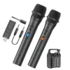 Microphones Microphone Microphone Mic à main polyvalent avec récepteur rechargeable Microphone dynamique pour le chant de l'église du karaoké