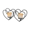 Kerzenhalter Nordic Heart Halter Metall Candlestick Dekorative Stand Party Hochzeitsurlaubs Geburtstagdekoration