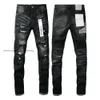 2023 Designer Ksubi Jeans Herren Mann Hosen RIP Denim Biker graue Lackierung Stretch Motorrad Knochen Halloween Lila Jeans für Herren 436GH