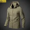 Outdoor -Jacken Hoodies Herren Windbreaker Jacken wasserdichte Militär -Kapuze -Mantel Männliche neue Kampfjacken Herbst Herbst Outdoor Wanderbike Bomber Outwear L48