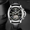 Armbandsur Forsining A005 Men's Automatic Mechanical Watches Tourbillon Säljande manlig lyx Lysande händer skelettklocka ung gåva