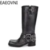 595 Fashion High Women Knäslipning på damer Låga hälen Knight Boots Autumn Winter Womens Biker Booties 240407 S 713 S