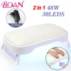 Robes BQan 2 en 1 PU Cuir à main Pilo à nail 48W 30leds lampe à ongles séchage lampe de beauté Salon à main