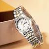 Avanadores de pulso wiilaa women women week data data minimalista clássico wrist ladies quartzo assistir ouro aço inoxidável relógio de diamante