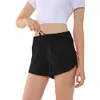 2024 Align Yoga Sport Shorts Lu Heiße Shorts LOSS LOSS LOVER FORSCH FOLESS Damen Anti-Exposition hohe Taillenschleifthosen Biker Running Woman Gry Lady