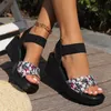 Sandaler Mountain Sole For Women Ladies Casual Wedge Fashion Floral Pearl