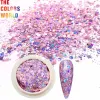 Decorazioni tct347 olografica così resistente alla miscela piena di unghie esagonali per lessaghi nail art decorazione facciata per vernice vernice artigianato fai -da -te fai -da -te