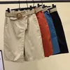 Skirt pantaloni per donne Shorts Summer Gamba larga blu alta tasche a gambe dritte Woman Short Black Borean Fashion Culotte 240407