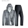 Outdoor-Jackets Hoodies Sommer dünne atmungsaktive Regenmanteljacke wasserdicht schnell trocknen Splitter Regenmantel-Regenhosen