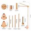 Baby Rocket Shape Bed Bell Support Toy Rattle 012 Months Animals born Crib Mobile Musical For Gift 240408