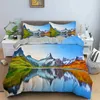 Yatak Setleri 3D Peyzaj Seti Yastık