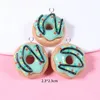 Charms 10pcs Lovely Colorful Bread Doughnut Kawaii Resin Floating Pendant Flatback For Earring DIY Jewelry Making Findings