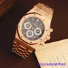 AP Sports Wristwatch Royal Oak Black Plate 18K Rose Gold Automatic Mécanical Mens Watch 25960OR.OO.1185OR.03