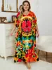 Sukienki swobodne Edolynsa Snazzy Bohemian Printed Comfy Women Bathing Suit Up Holiday Caftan Kaftan Świeża sukienka klasyczna MOO Q1464