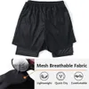 Mens Gym Shorts Double Layer Performance 2 in 1 Compression Stretchy Sports Quick Dry Fitness Workout Summer 240323 240416