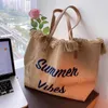 2022 New Beach Bag Travel Tote Big Bag Fashion Simple Tassel Bag Mummy Bag Large Capacity One Shoulder Bag Tide 240408