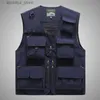 Outdoor Jackets Hoodies Outdoor Mens Vest Summer Military Tactical Sleeveless Jacket Multi-pocket Hunting Fishing Hiking Travel Waistcoat Plus Size 7XL L48