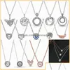 Ketten Erhöhte Herzkette und Ohrring -Set 925 Sterling Sier für Frauen Geburtstag Geschenk Schmuck Dolpe Halsketten pe dhrlx geeignet