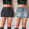 Fashion Mens Jeans Shorts Designer 2024 Nouveau cowboy demi-jupe femme élastique élastique serre de travail serré hanche enveloppée de logo original