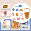 8pcs Food-Grade Silicone - Fun Summer Outdoor Toys for Kids BPA-Free Beach Toys Eco-Friendlywith Bucket 4 Color Set 240403