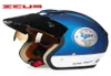 Motorcykelhjälmar Zeus 34 Retro Hjälm Vintage Casco Moto Scooter Capacete Open Face Dot 381C2104767