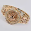 Fashionable Round Time Running Watch Women's All Sky Star Rose Gold Korean Edition Trend