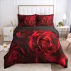 Bedding Sets 3D Flower Design Set Duvet Cover Quilt Covers Comforter Case Full Twin Single Double Size Linens Bed