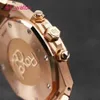 AP Tourbillon Wrist Watch Royal Oak Series 26331or Watch Brown Face Plate de visage avec diamètre 41 mm Mécanique automatique Mens 18K Rose Gold complet