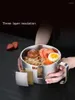 Skålar Instant Noodle Bowl med lock Office Lunch Box 304 Soppa Stor risskola Boxstainfritt stål