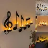 Titoli di candele Note musicali Porta del muro per la droga di sala da bagno in casa