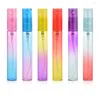 Bouteilles de rangement 6pcs Perfume coloré Atomizer 8 ml de fuite de fuites flacons de pulvérisation mini-taille CONTENSEURS cosmétiques vides pour le voyage